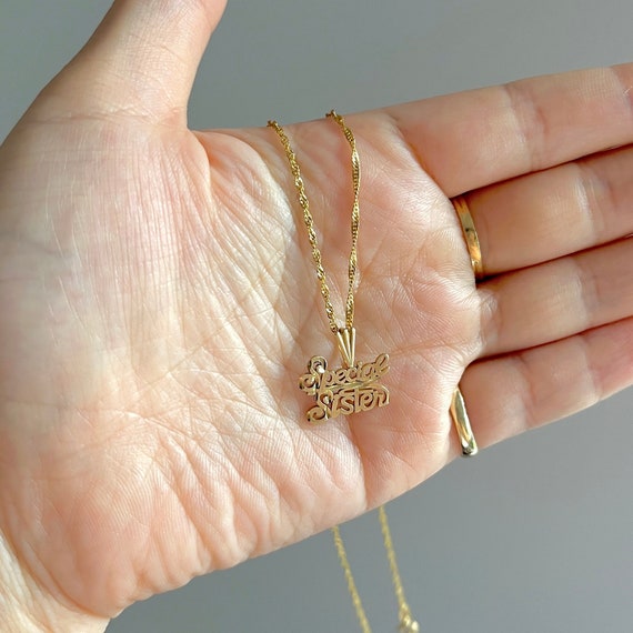 14k Vintage Special Sister Charm Gold Sister Charm Gold Sister Pendant Vintage Gold Jewelry Vintage Pendant Gold Special Sister Pendant Etsy Canada