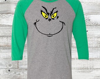 grinch raglan shirt