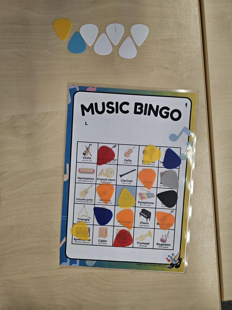 Music Instrument Bingo Printable | Fun Classroom Game | 15 Unique Boards for KS2 & Elementary Music image 12