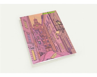 Stockholm Greeting Cards (Pack of 10) | Nostalgic VHS Pop Illustration | Hand-Drawn City Art