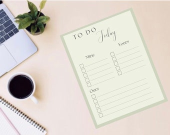 To do list - mine and yours - digital download - sage green