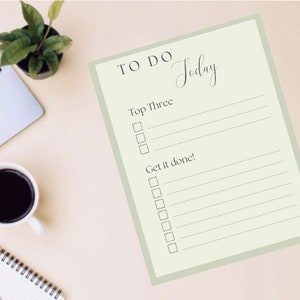 To do list - general to do - digital download - sage green