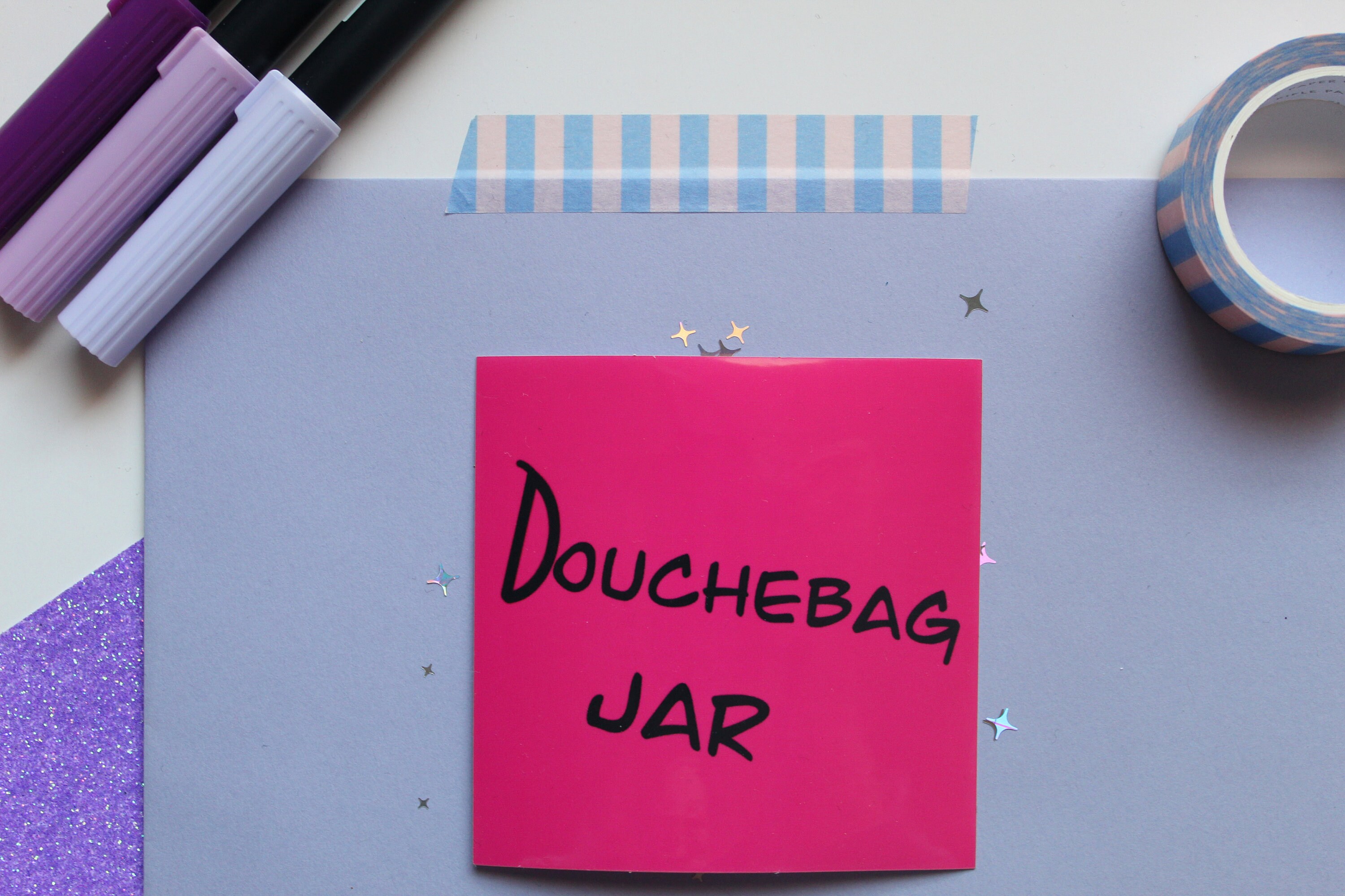 Douchebag Jar l New Girl inspired Sticker l Vinyl Waterproof Etsy