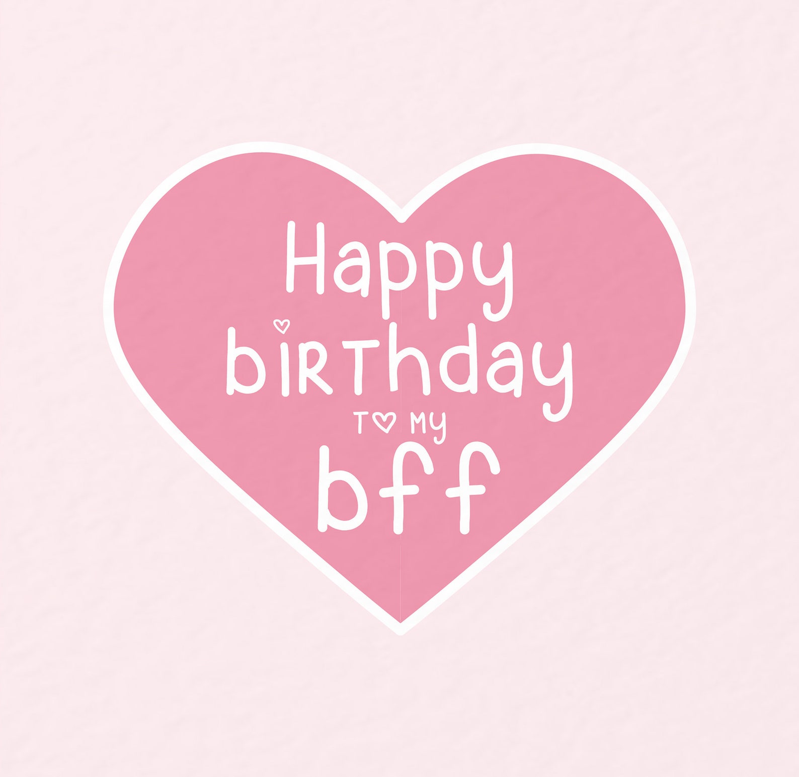 Happy Birthday to My BFF / BFF Birthday Card // Greeting Card - Etsy