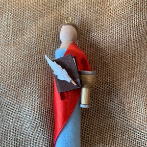 St. John the Apostle Wooden Doll Ornament