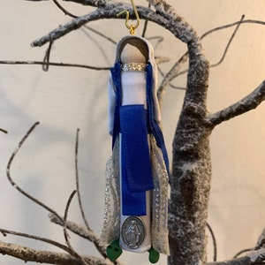 Our Lady of Grace Wooden Doll Ornament