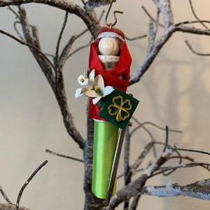 St. Dymphna Wooden Doll Ornament