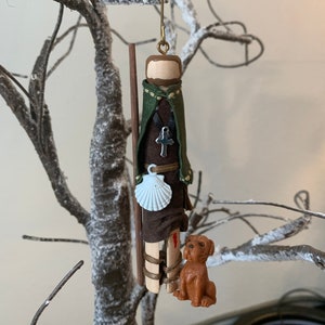 St. Roch (St. Rocco) Wooden Doll Ornament