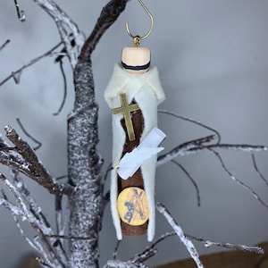 St. John of the Cross Wooden Doll Ornament