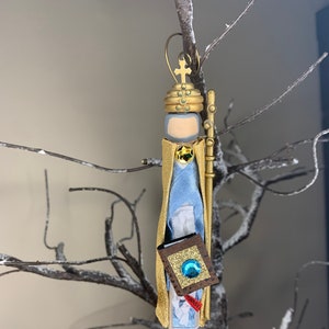 Pope St. Leo the Great Wooden Doll Ornament