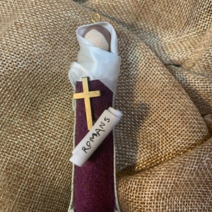 St. Phoebe Wooden Doll Ornament
