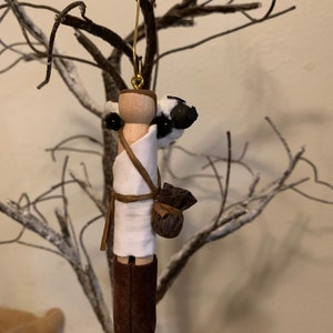 Jesus, The Good Shepherd Wooden Doll Ornament