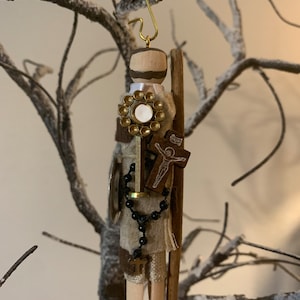 St. Benedict Joseph Labre Wooden Doll Ornament
