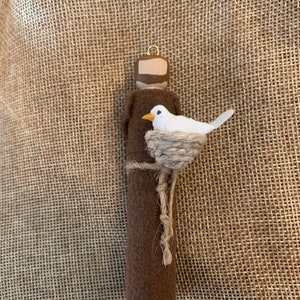 St. Francis of Assisi Wooden Doll Ornament