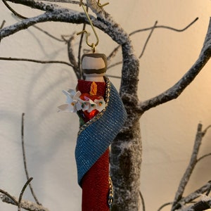 Most Chaste Heart of Joseph Wooden Doll Ornament
