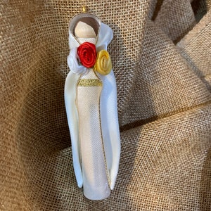 Rose Mystica (The Mystical Rose) Wooden Doll Ornament