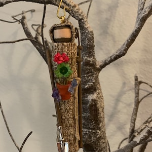 St. Fiacre of Breuil Wooden Doll Ornament