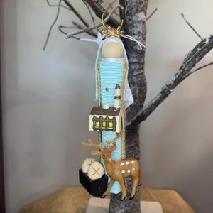 St. Ida of Herzfeld Wooden Doll Ornament