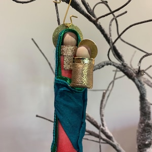 Our Lady of Good Counsel Wooden Doll Ornament