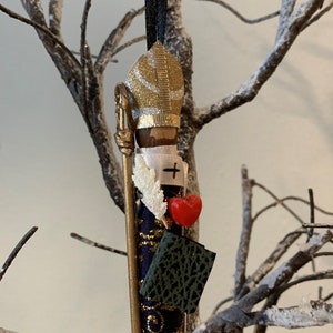 St. Augustine Wooden Doll Ornament