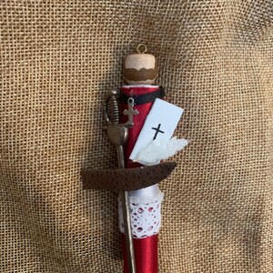St. Francis de Sales Wooden Doll Ornament