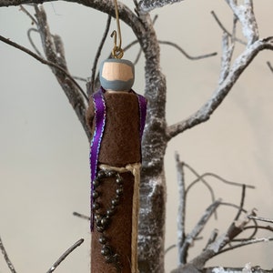 St. Pio of Pietrelcina (Padre Pio) Wooden Doll Ornament