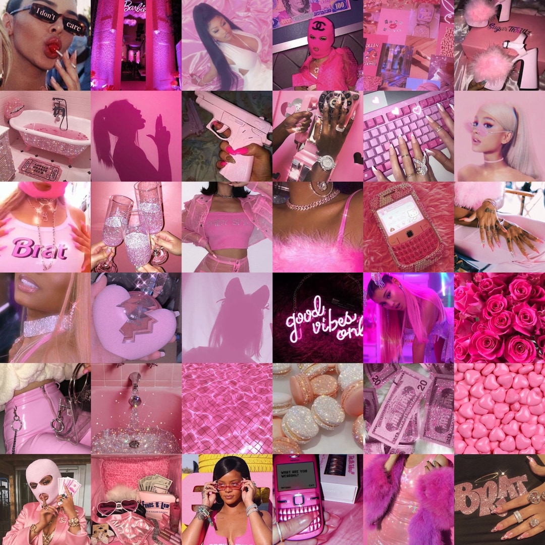 Pink Aesthetic Collage Kit Digital Download 36pcs - Etsy