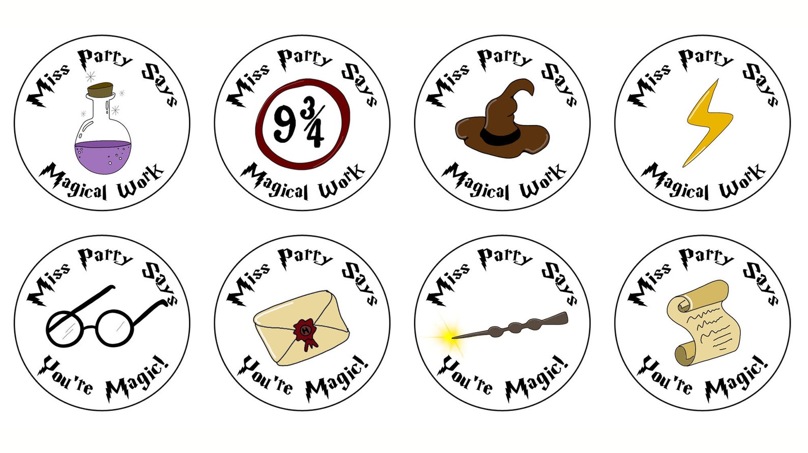 Harry Potter Teacher Stickers / Personalised Teacher Reward | Etsy