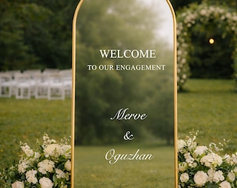 Welcome Sign Decal for Engagement Party Stickers