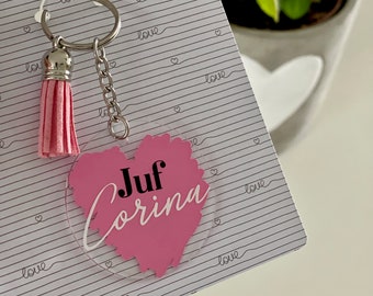 Custom Key Chain, Teacher Gift, Acrylic Key Ring, Custom Gifts, Personalized Key Chain