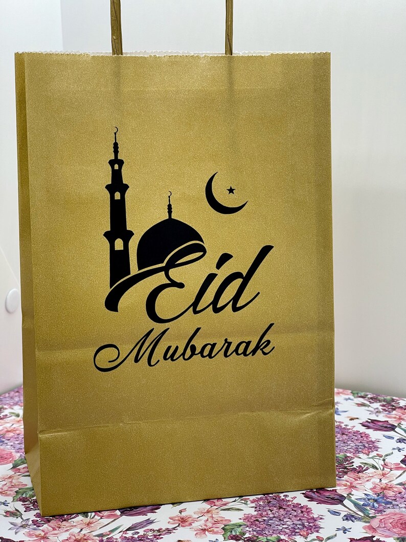 Eid Gift Bag Eid Mubarak Gift Bags Gift Bags Custom Paper Etsy