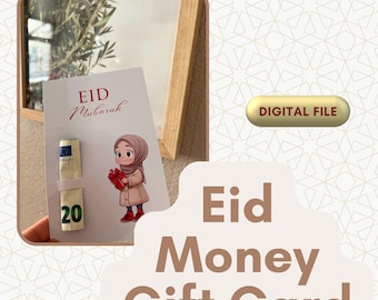 Digital Eid Money Gift Card, Ramadan Gift for Kids, Eid Favors, DIY