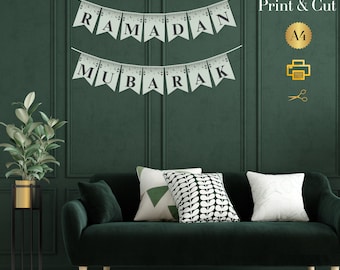 Ramadan Mubarak Banner: Printable Wall Decor (Digital Download)