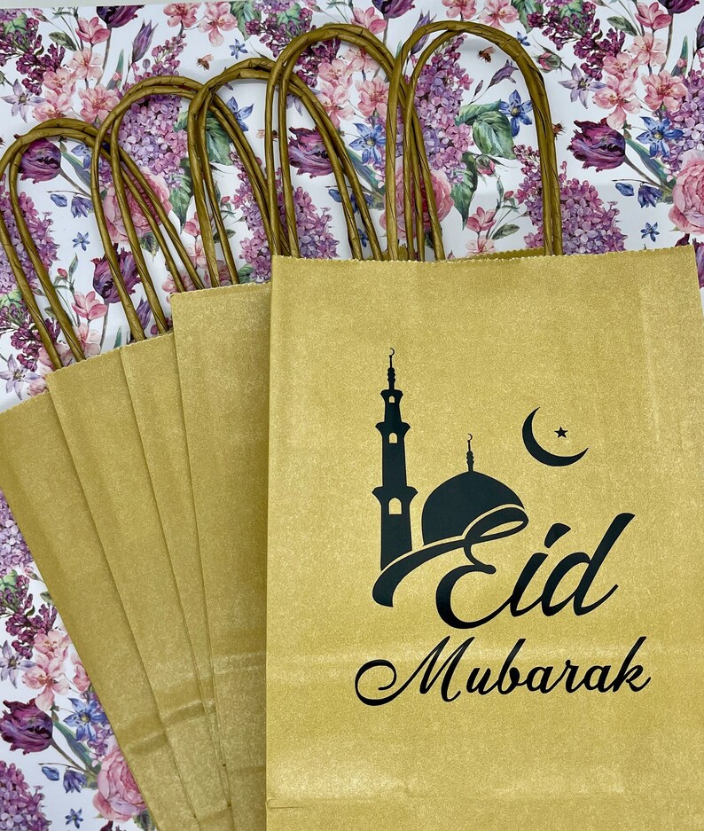 Eid Gift Bag Eid Mubarak Gift Bags Gift Bags Custom Paper Etsy