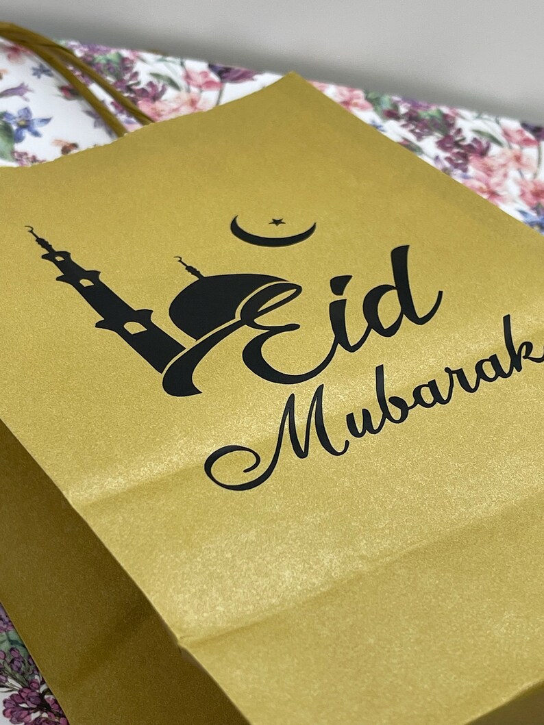 Eid Gift Bag Eid Mubarak Gift Bags Gift Bags Custom Paper Etsy