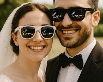 Personalized Bride and Groom Sunglasses Set, Wedding Favors