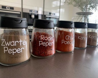 Custom Herb & Spice Vinyl Stickers: Kitchen Jar Labels
