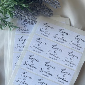 Adesivo personalizzato al cioccolato, bomboniere personalizzate, adesivo per cerimonia di fidanzamento, 3,5x3,5 cm