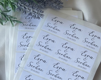 Personalized Chocolate Sticker, Custom Wedding Favors, Sticker for Engagement Ceremony, 3.5x3.5cm