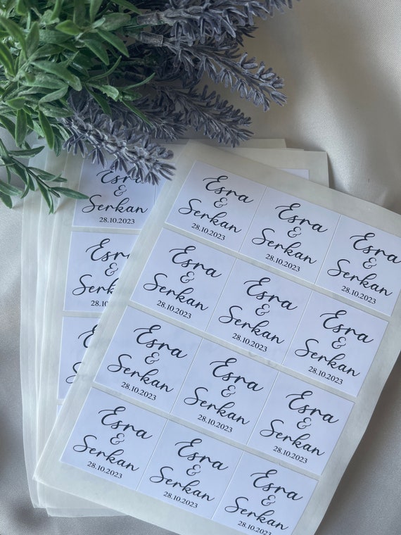 Personalized Chocolate Sticker, Custom Wedding Favors, Sticker for Engagement Ceremony, 3.5x3.5cm