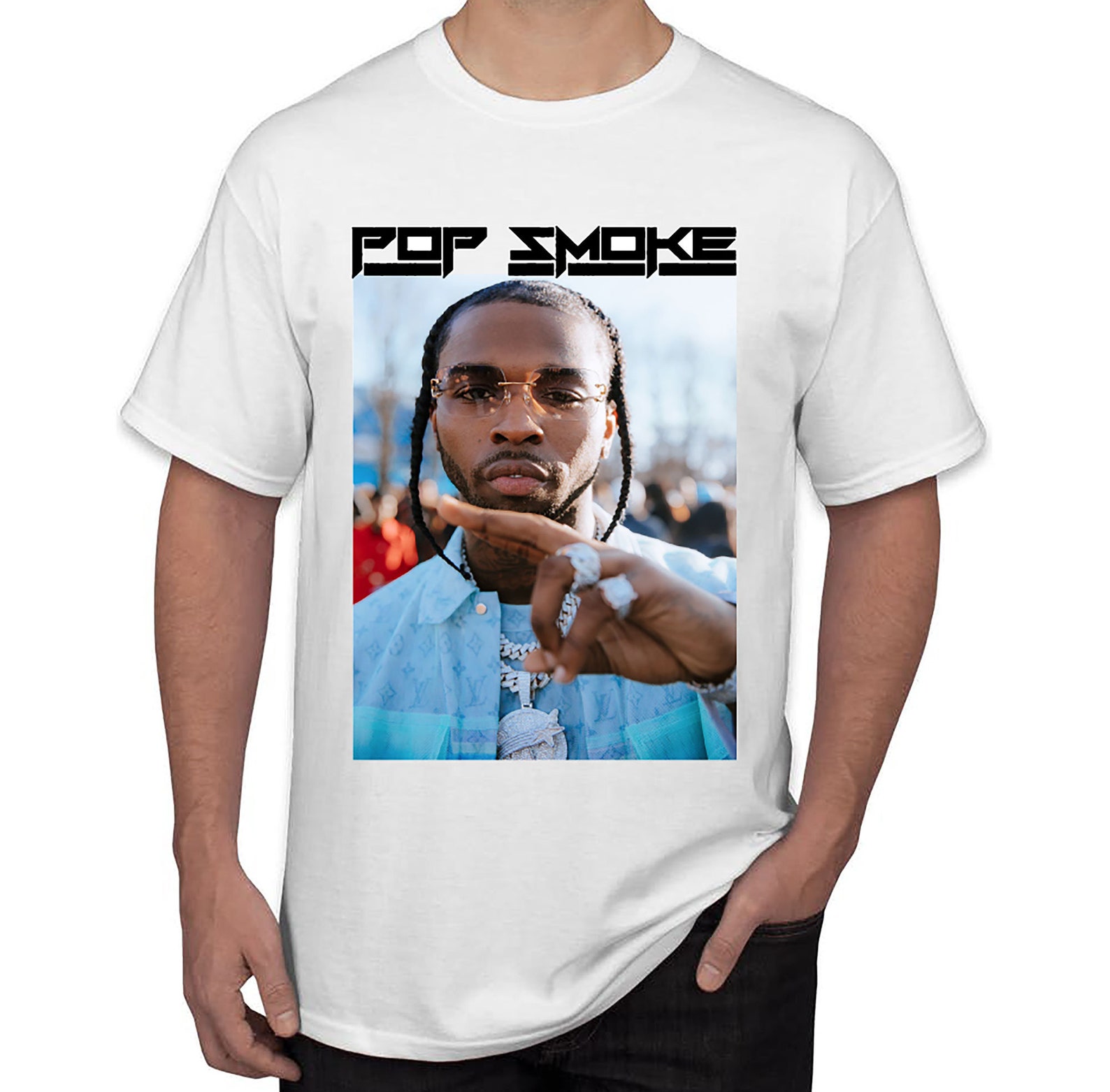 Pop Smoke Color Print Tshirt Tee Shirt Top High Quality print Etsy