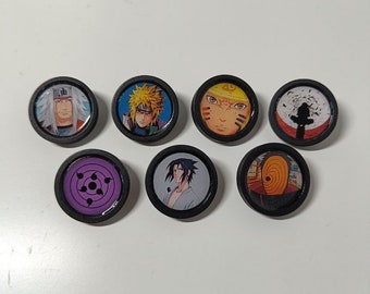 Broches Naruto, Naruto, Sasuke, Obito, Itachi, Minato, Jiraiya, rinnegan, broches en bois, broches anime, anime, manga