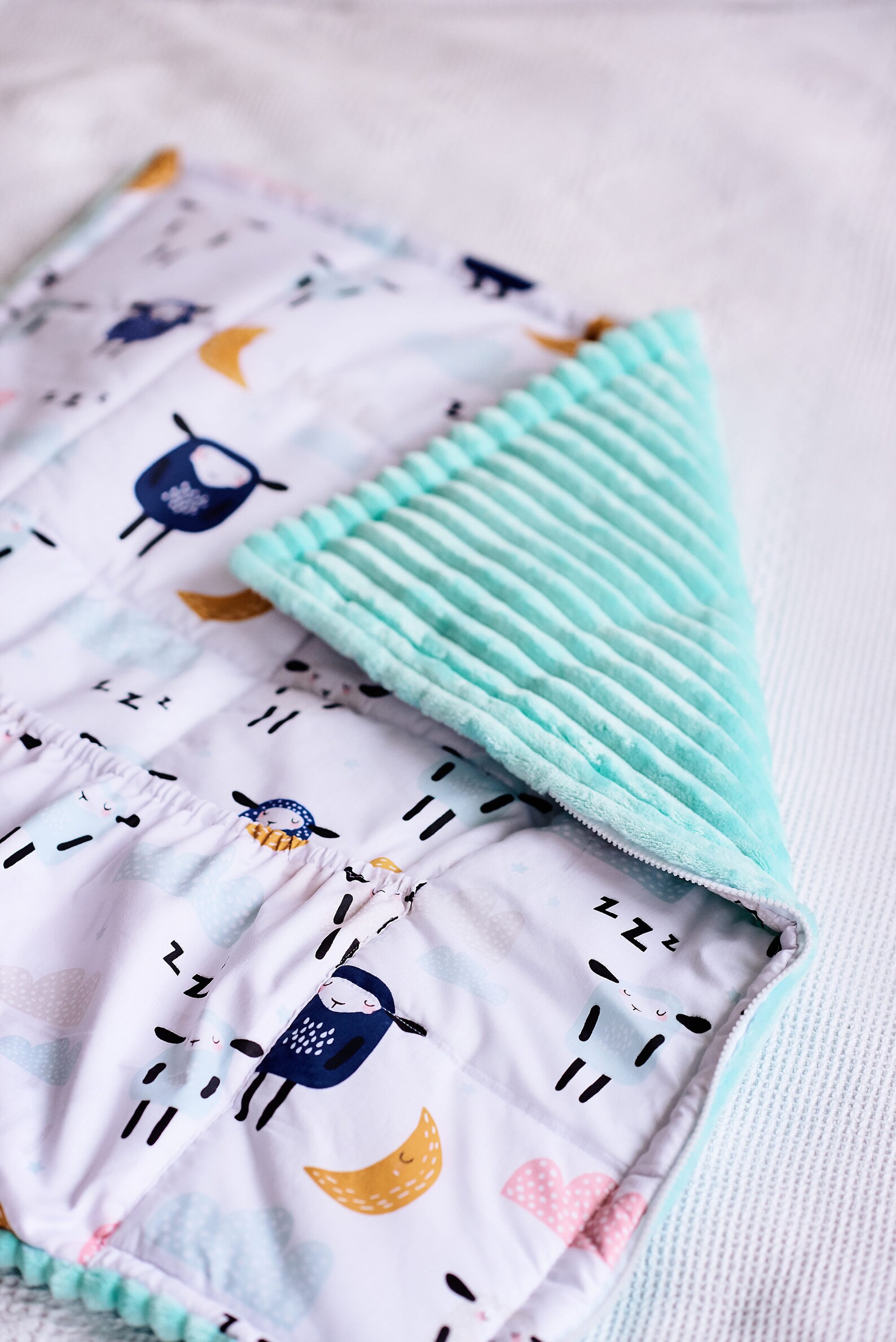 Sleeping Bag for Newborn Gift for Kids Mint Plush Baby Etsy