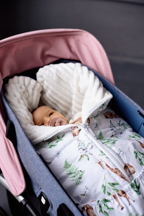 Teddy Cotton Baby Footmuff, Baby Sleeping Bag for Stroller/ Pram