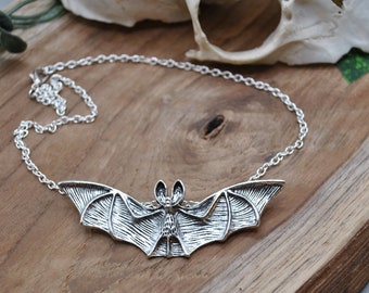 Collier chauve-souris, bijoux gothique, vampire