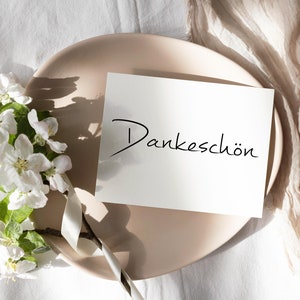 Karte Dankeschön DIN A6 300g Karton, Grußkarte, Geschenkkarte, Postkarte