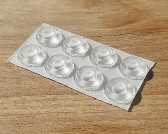 Clear Rubber Square Pads 13x5mm - Self Adhesive, Anti Slip Soft, Door Stops Available in Multiple Quantities