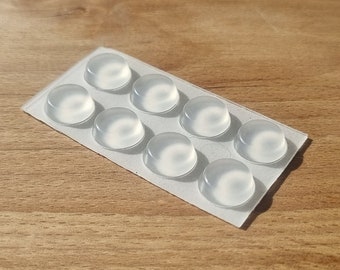 Clear Rubber Pads 12x4mm - Self Adhesive, Anti Slip Soft, Door Stops Available in Multiple Quantities