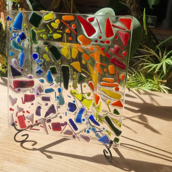 Fused Glass Black Easel Display Stand - 25cm Stand - Craft Stand, Display Stand, Mini Easel, Plate Rack, Coaster Stand, Craft Display.