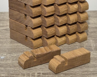 Oak Glass Display Stands | Bullnose Chunkies - Available in multiple quantities